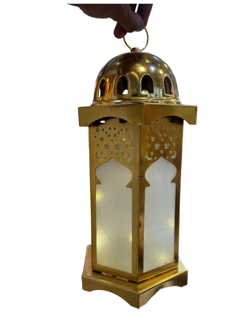 Ramadan Lantern with Ramadan Decoration, Traditional Moroccan Design with Golden Perforated Dome - Image 3